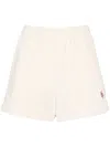 Sporty And Rich Src Velour Mini Shorts In Neutrals