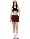 SPORTY AND RICH SRC VELOUR SHORTS