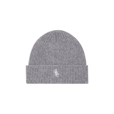Pre-owned Sporty And Rich Sporty & Rich Src Wool Beanie 'grey' | Men's Size Onesize