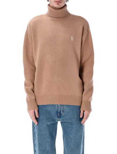 Sporty And Rich Wool Turtleneck Sweater Relaxed Fit In Brown
