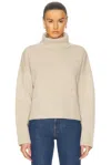 Sporty And Rich Src Wool Turtleneck Sweater In Cream