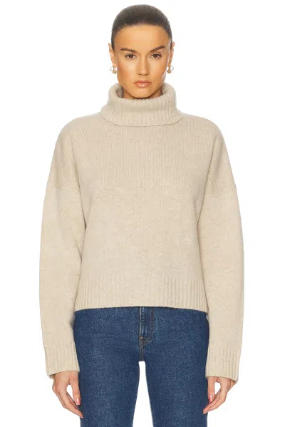 Sporty And Rich Src Wool Turtleneck Sweater In Cream