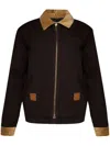 Sporty And Rich Srhwc Canvas Zipped Jacket In Brown