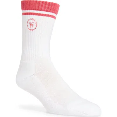 Sporty And Rich Sporty & Rich Srhwc Embroidered Crew Socks In White