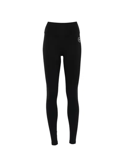 Sporty And Rich Srhwc High-waist Logo Leggings In Black