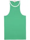 Sporty And Rich Srhwc Ribbed Tank Top In Green