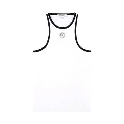 Pre-owned Sporty And Rich Sporty & Rich Srhwc Ribbed Tank 'white/black' | Women's Size M