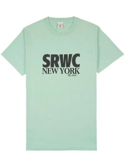 Sporty And Rich Graphic-print Cotton T-shirt In Green