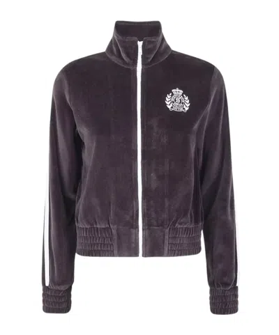 Sporty And Rich Stand-up Collar Long-sleeved Jacket In Brown