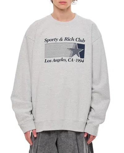 Sporty And Rich Starter Logo-print Sweatshirt In Grey