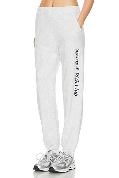 Sporty And Rich Starter Sweatpant In Heather Grey & Navy