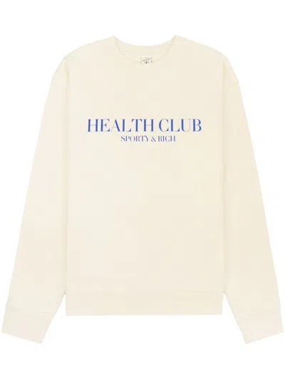 Sporty And Rich Stay Hydrated Health Club Sweatshirt In Neutrals