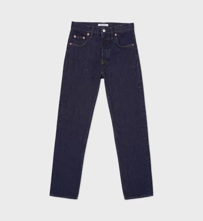 Sporty And Rich Straight Leg Jeans In One Wash Navy