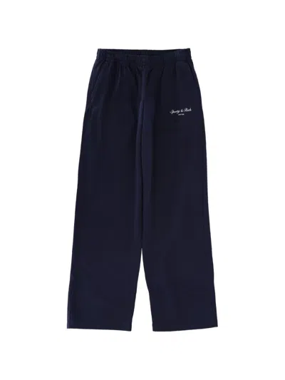 Sporty And Rich Straight-leg Track Pants In Blue
