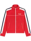 Sporty And Rich Stripe-detail Zip-up Track Jacket In Red