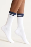 Sporty And Rich Sporty & Rich Stripe Rib Socks In Multi