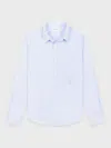 Sporty And Rich Striped Button-up Shirt In Blau