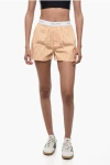 Sporty And Rich Striped Cassie Shorts With Logoed Elastic Band