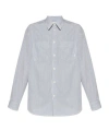 Sporty And Rich Sporty  Rich Striped Logo-embroidered Shirt In Green