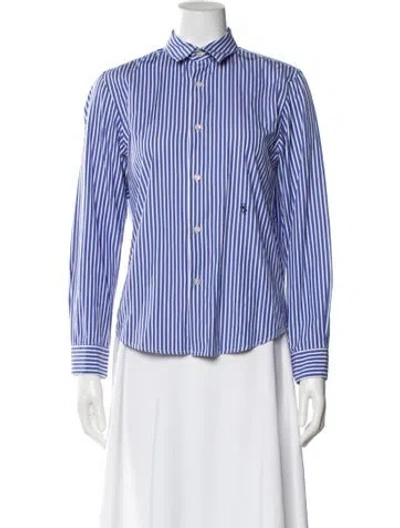 Pre-owned Sporty And Rich Striped Long Sleeve Top In Multi