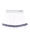 Sporty And Rich Striped Pleated Mini Skirt In White