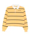Sporty And Rich Striped Polo Shirt In Neutral