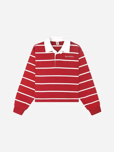 Sporty And Rich Sporty & Rich Striped Rugby Polo