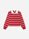 Shop Sporty And Rich Sporty & Rich Striped Rugby Polo
