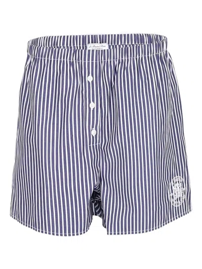 Sporty And Rich Striped Shorts In Blue