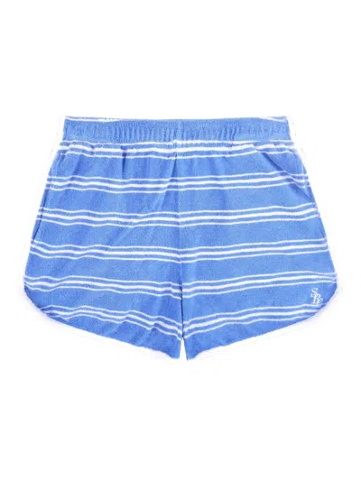 Sporty And Rich Striped Shorts In Blue