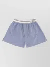 Sporty And Rich Striped Shorts Back And Side Pockets In Blue
