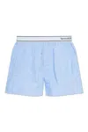 Sporty And Rich Serif Logo Boxer Short In Blue