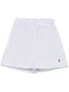 Sporty And Rich Sporty & Rich Src Poplin Striped Shorts In White