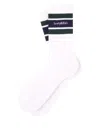 Sporty And Rich Striped Socks In White