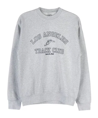Sporty And Rich Sweat Shirt In Mixed Gray/navy Blue