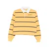 Sporty And Rich Striped Polo Shirt In Yellow