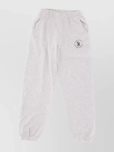 Sporty And Rich Sweatpants With Elastic Waistband And Side Pockets In Gray