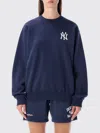 Sporty And Rich Yankees Crew Neck Sweatshirt In Blue