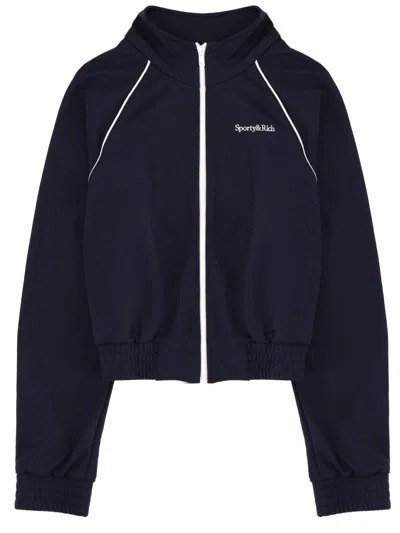 Sporty And Rich Sporty&rich Sweatshirt With Logo In Blue
