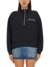 SPORTY AND RICH SPORTY & RICH SWEATSHIRT WITH LOGO UNISEX