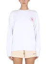 SPORTY AND RICH SPORTY & RICH SWEATSHIRT WITH LOGO UNISEX