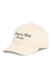 Sporty And Rich Womens Cream Riding Syracuse Embroidered-logo Cotton-twill Cap In Cream