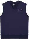 Sporty And Rich Syracuse Cotton Vest In Blue