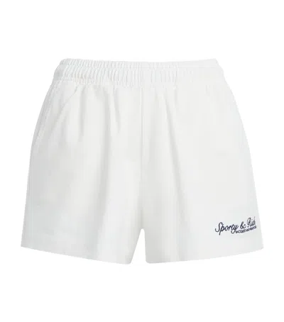 Sporty And Rich Sporty & Rich Syracuse Embrdoidered Sweatshorts In White