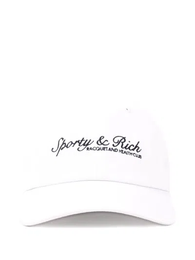 Sporty And Rich Syracuse Embroidered Cap In White