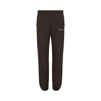 Pre-owned Sporty And Rich Sporty & Rich Syracuse Sweatpant 'chocolate' In Brown