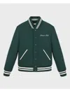 Sporty And Rich Syracuse Varsity-style Bomber Jacket In Green