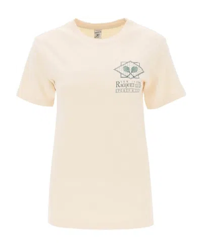 Sporty And Rich T-shirt With Round Neck And Short Sleeves In White