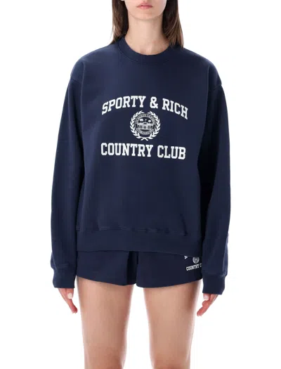 Sporty And Rich Sporty & Rich T Shirts And Polos In Blue