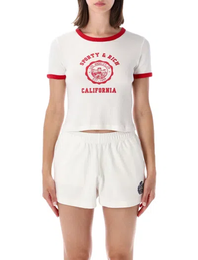 Sporty And Rich Sporty & Rich T Shirts And Polos In White